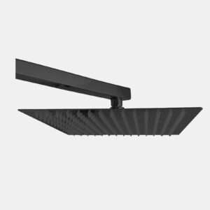 Luxus Black Ultra Slim Overhead Rainfall Shower