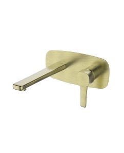 Blu Motion Brushed Brass Wall-Mounted Basin Mixer