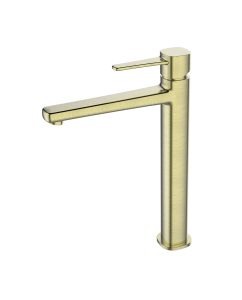 Blu Motion Brushed Brass High-Rise Basin Mixer