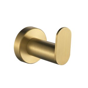 Milan Brushed Brass Robe Hook