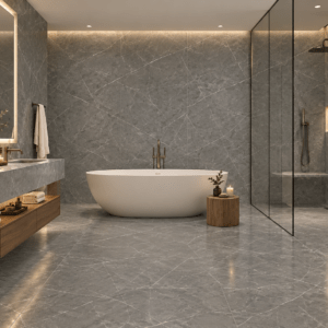 Pisa Nero Marble-Effect Porcelain Tile (600mm x 1200mm) Combo Deal.